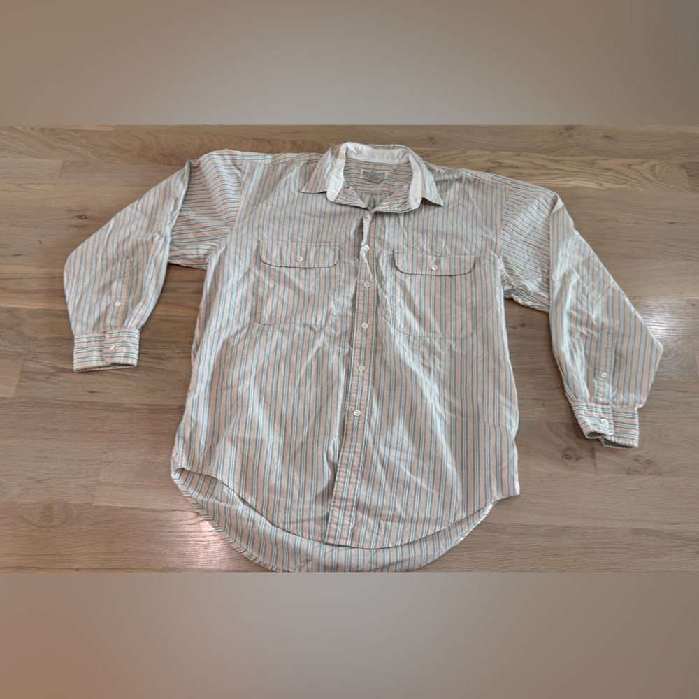 Vintage Banana Republic Safari Collection men’s striped button down medium
